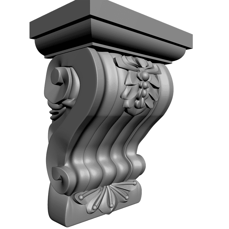 картинка Кронштейн резной D9-141 3D-STL.COM
