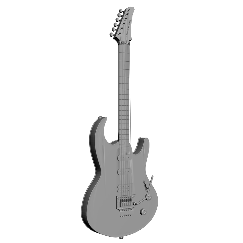 картинка Электро гитара P2-009 3D-STL.COM