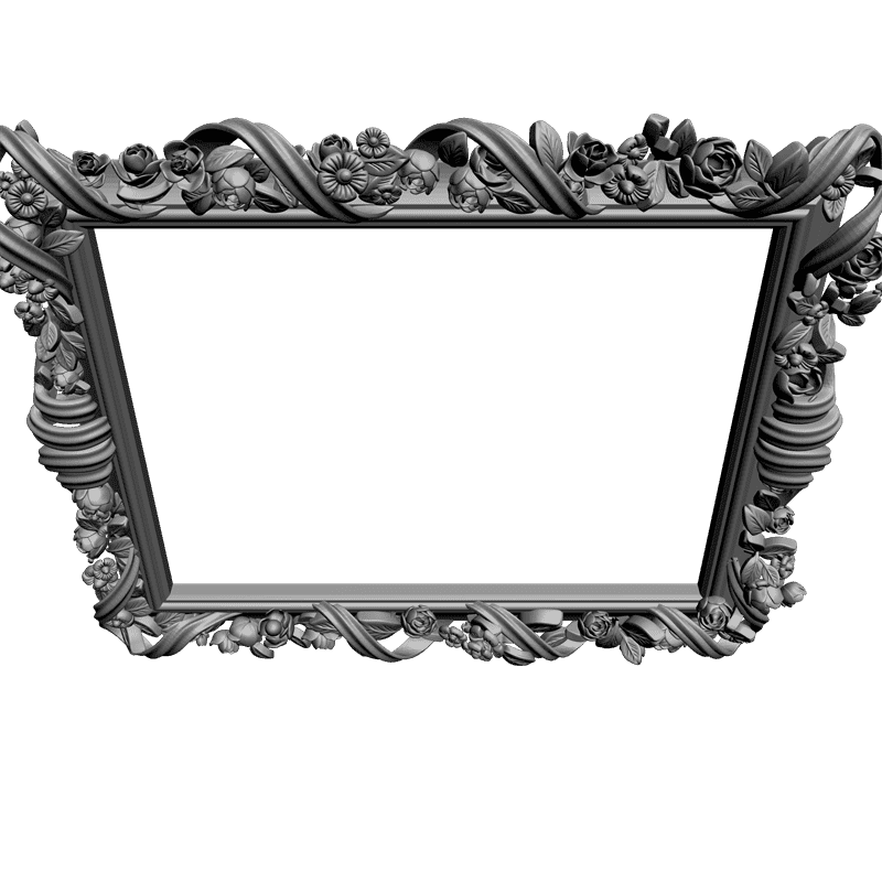 картинка Рама резная прямоугольная D14-097 3D-STL.COM