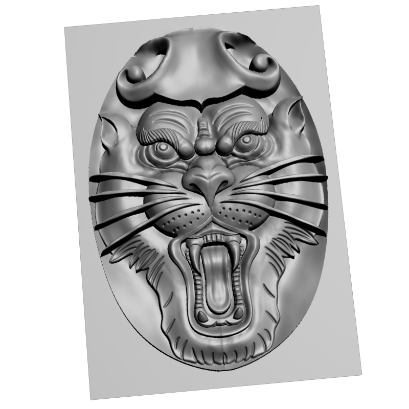 картинка Голова тигра F1-201 3D-STL.COM