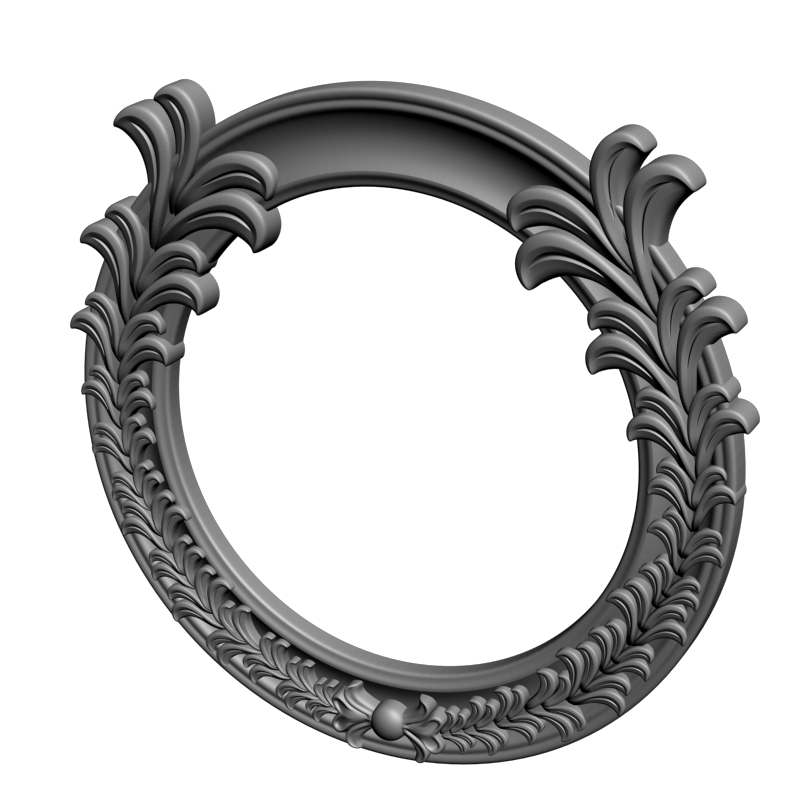 картинка Рама резная круглая D14-405 3D-STL.COM
