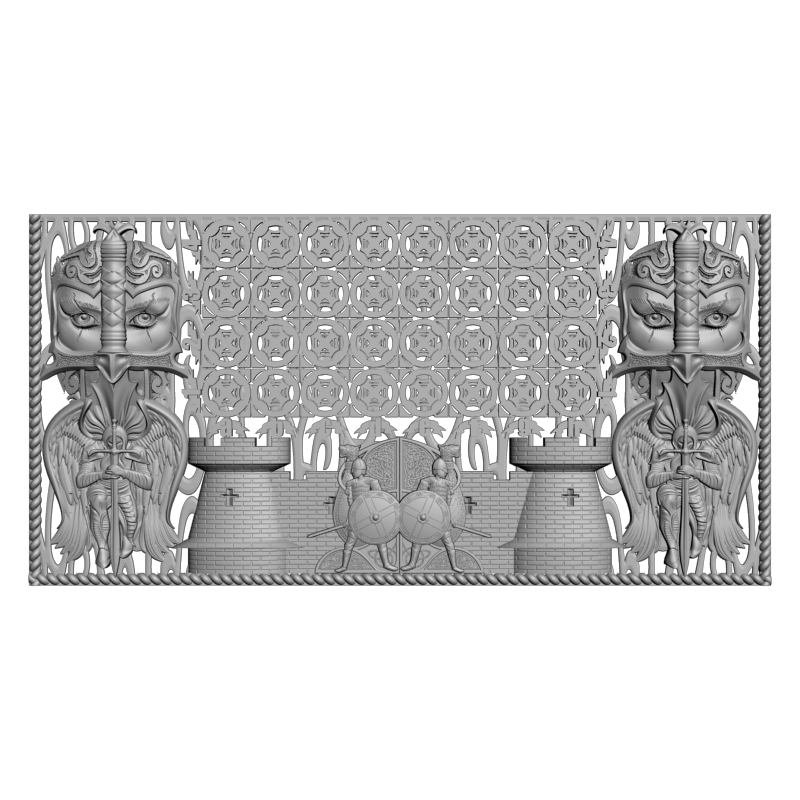 картинка Шахматы Ворота (1 сторона) PI3-121 3D-STL.COM