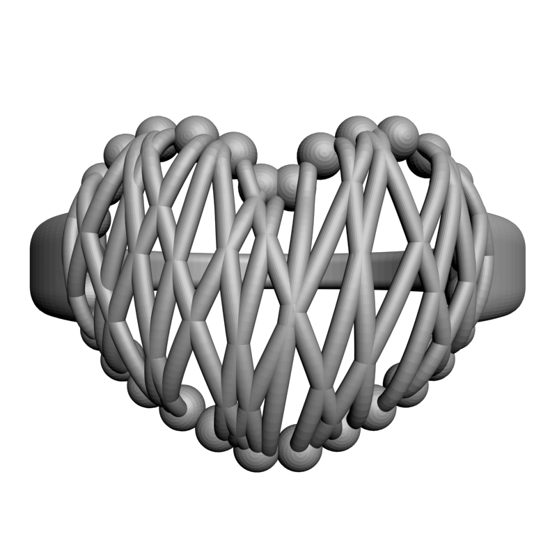 картинка Колечко с сердечком RY2-178 3D-STL.COM