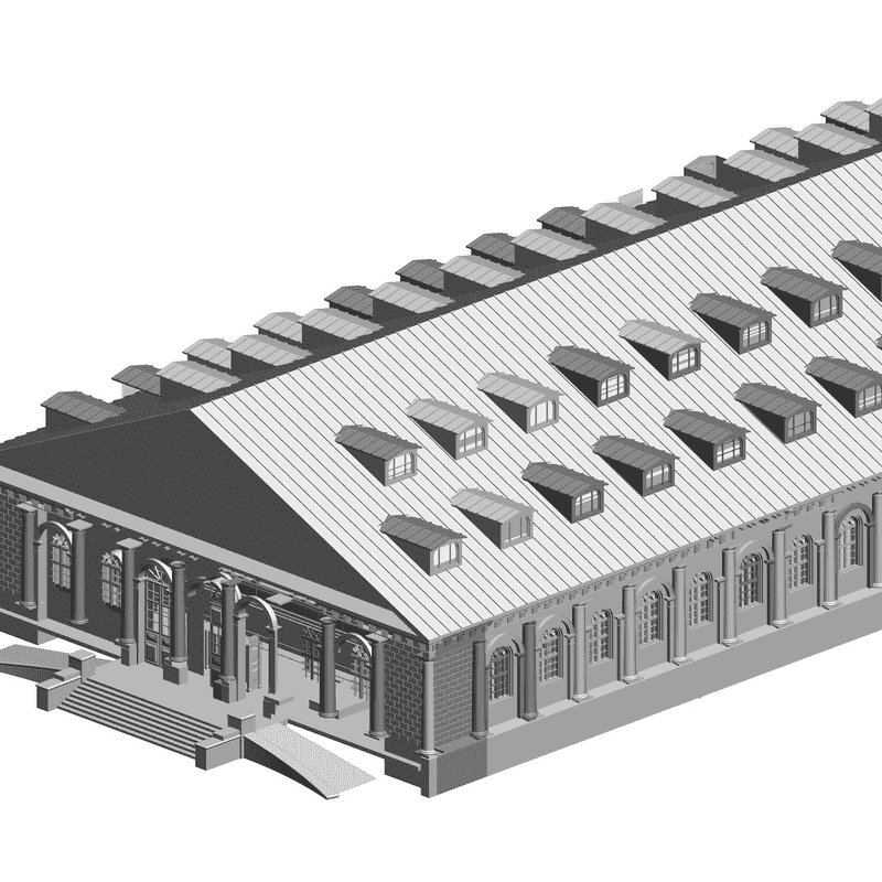 картинка Здание H1-008 3D-STL.COM
