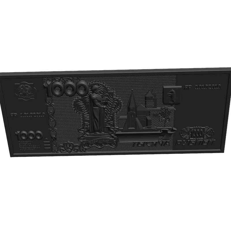 картинка Одна тысяча рублей P4-157 3D-STL.COM