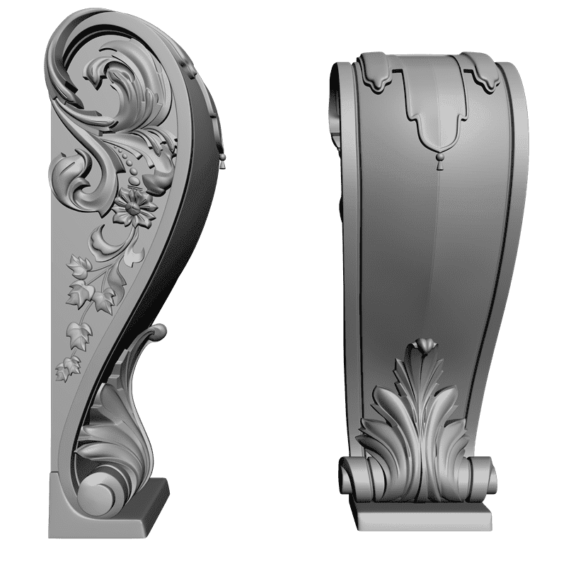 картинка Кронштейн резной D9-033 3D-STL.COM