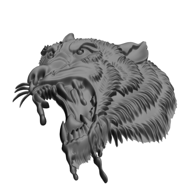 картинка Голова волка F1-221 3D-STL.COM