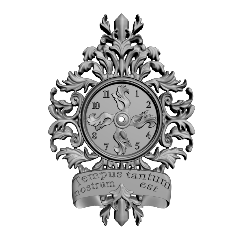 картинка Часы резные P3-186 3D-STL.COM