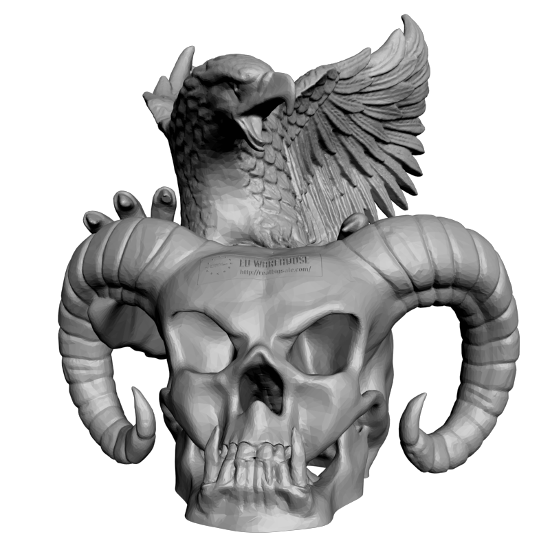 картинка Дьявольский череп P4-556 3D-STL.COM
