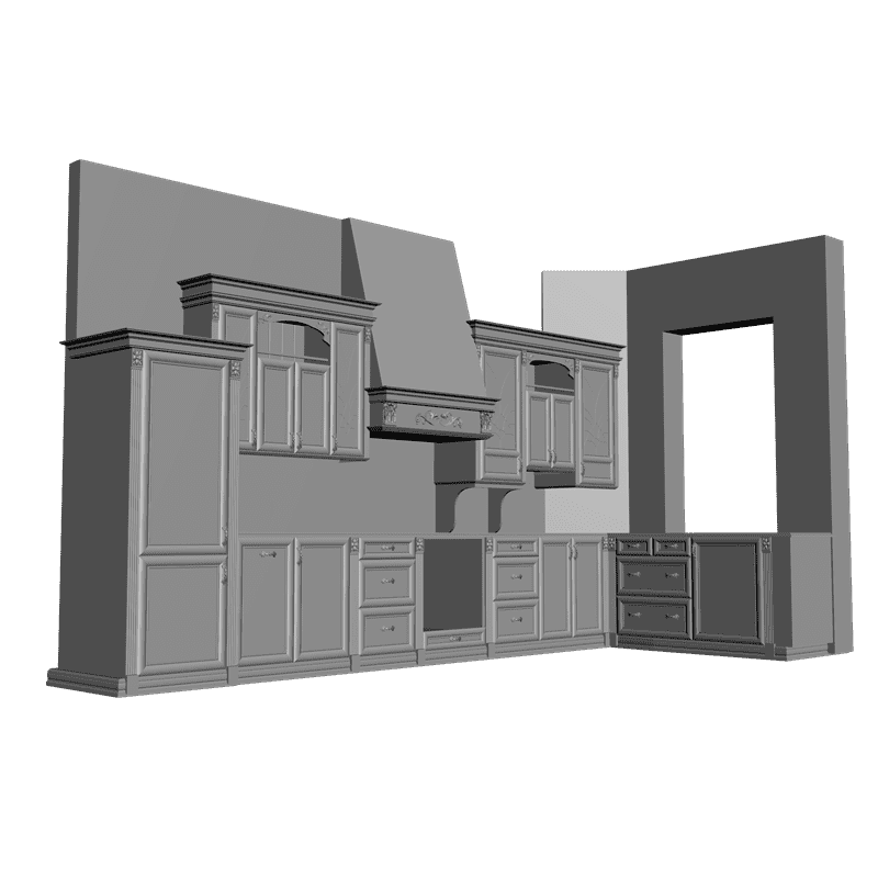 картинка Кухня M5-009 3D-STL.COM