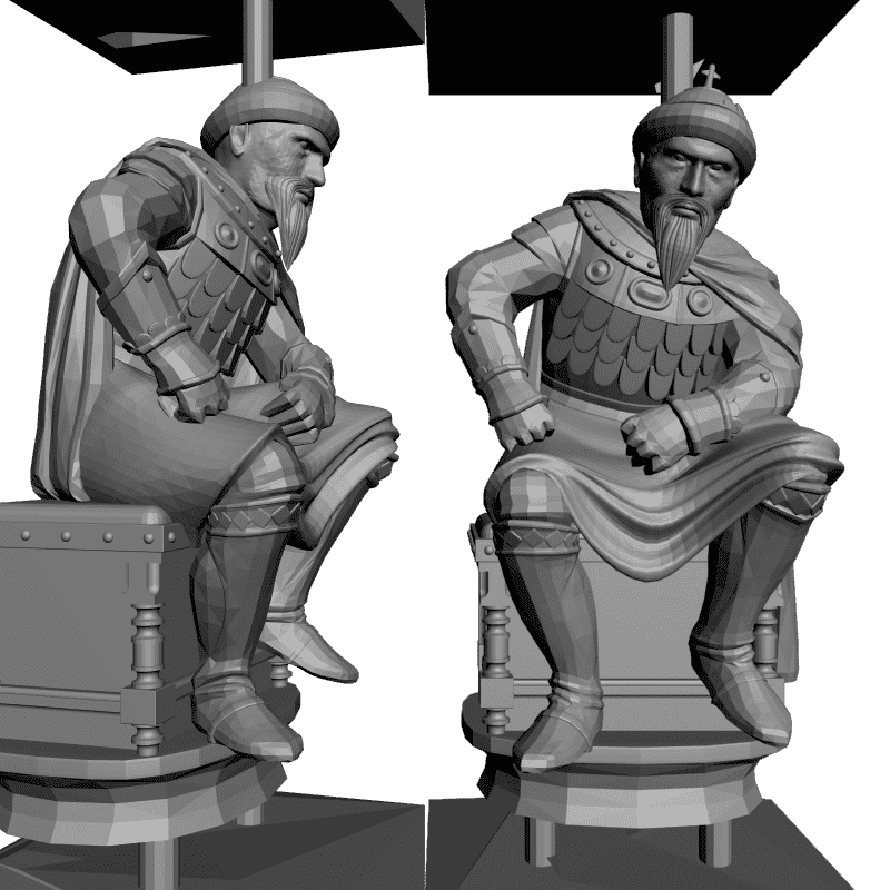 картинка Набор шахмат. Русские PI3-094 3D-STL.COM