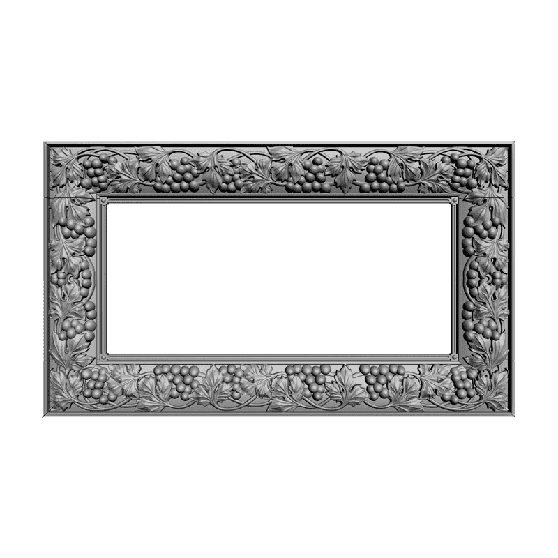 картинка Рамка прямоугольная резная D14-129 3D-STL.COM