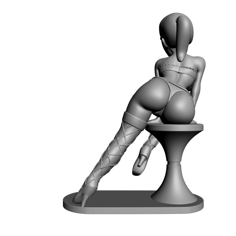 картинка Девушка на стуле L3-407 3D-STL.COM