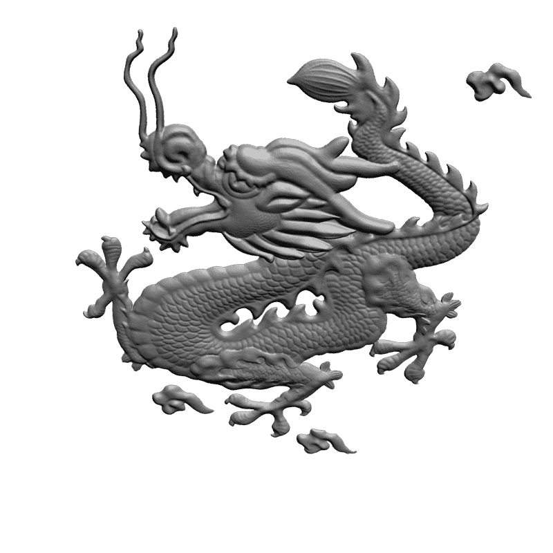 Дракон 3d stl