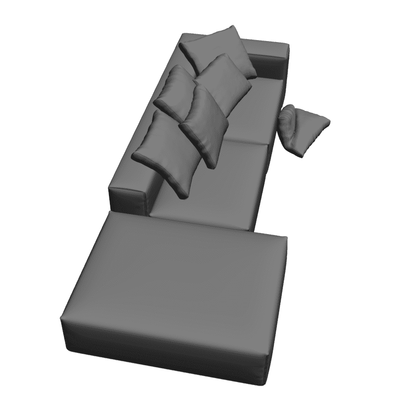 картинка Диван с подушками M1-032 3D-STL.COM