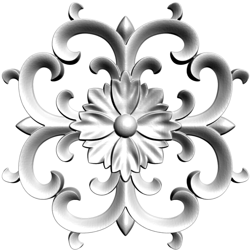 картинка Розетка резная D16-291 3D-STL.COM