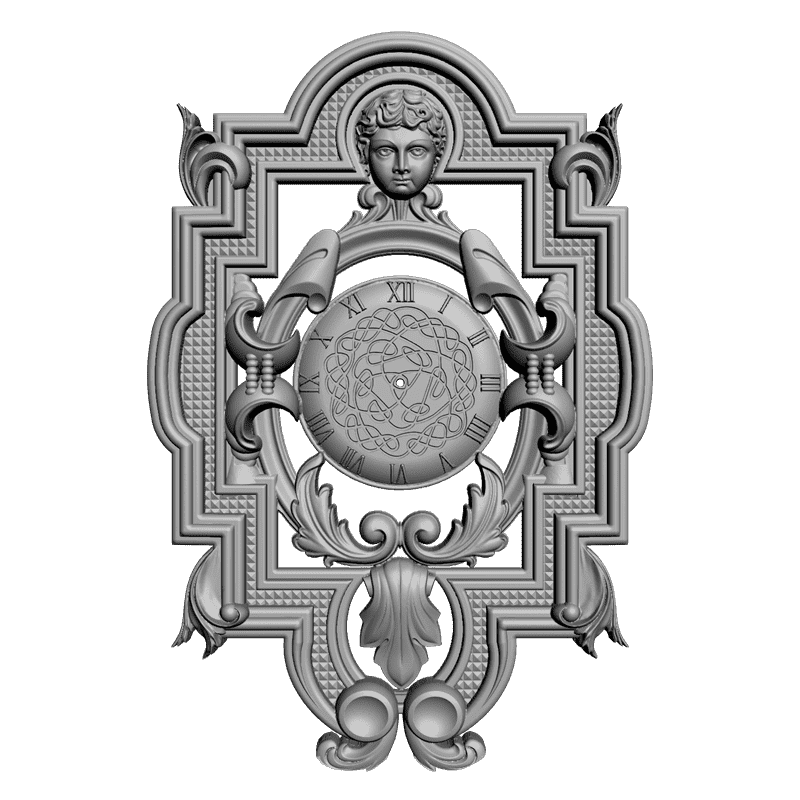 картинка Часы резные P3-027 3D-STL.COM