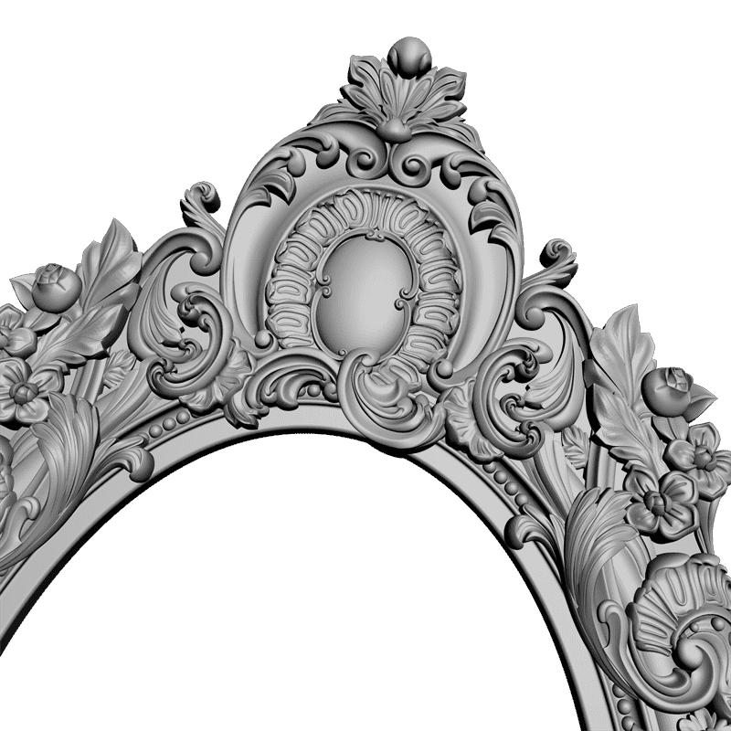 картинка Овальная рамка резная D14-095 3D-STL.COM
