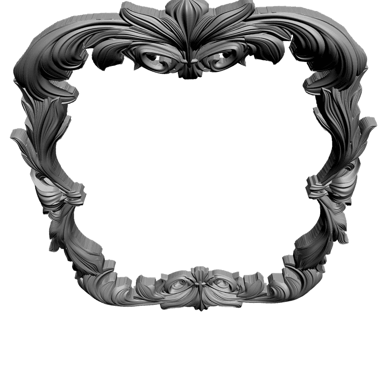 картинка Рама под зеркало резная D14-208 3D-STL.COM