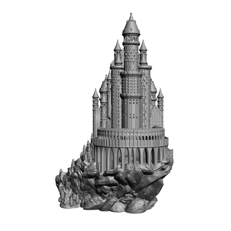 картинка Замок на острове H1-010 3D-STL.COM