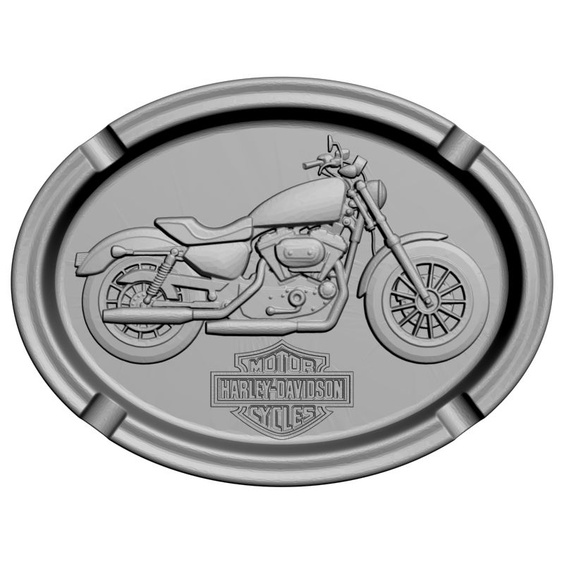 картинка Пепельница Харлей P4-368 3D-STL.COM
