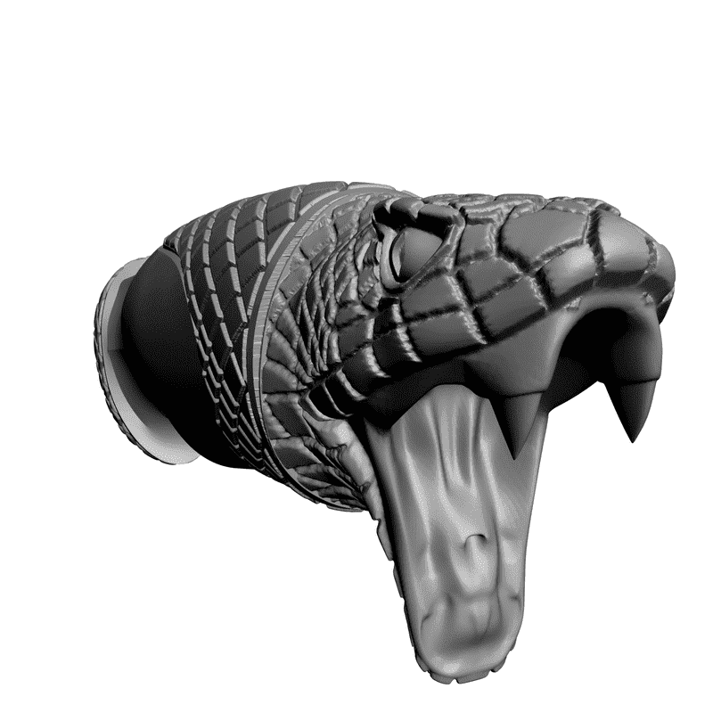 картинка Ручка ножа Змея RO3-011 3D-STL.COM