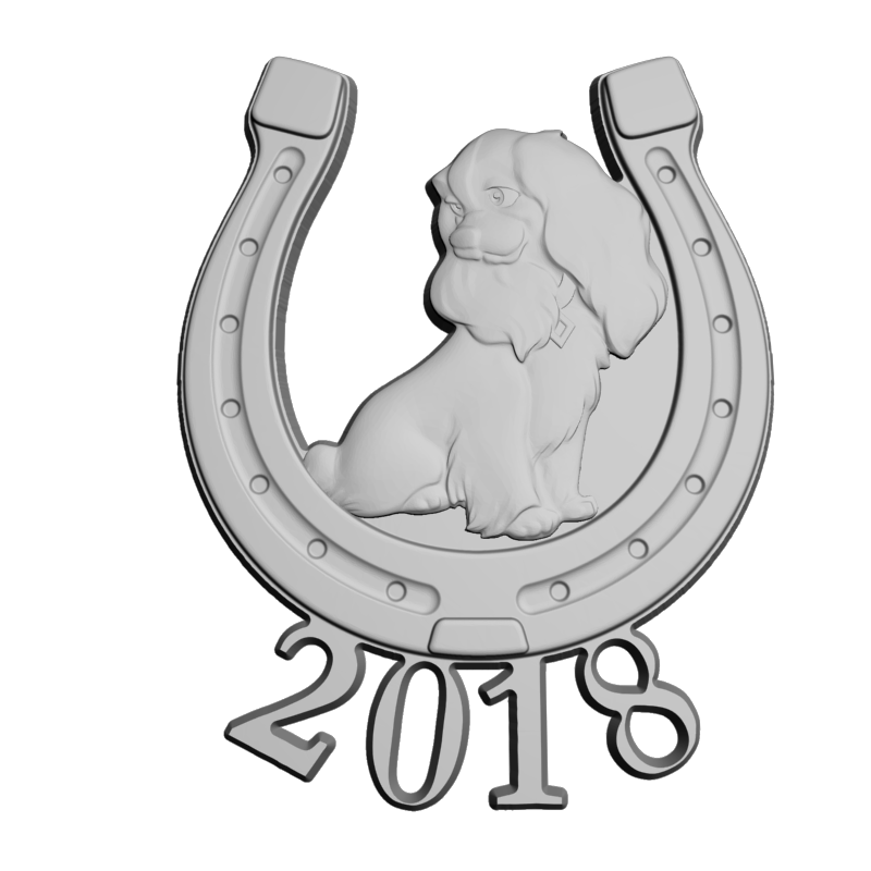 картинка Подкова Собака 2018г RP4-034 3D-STL.COM