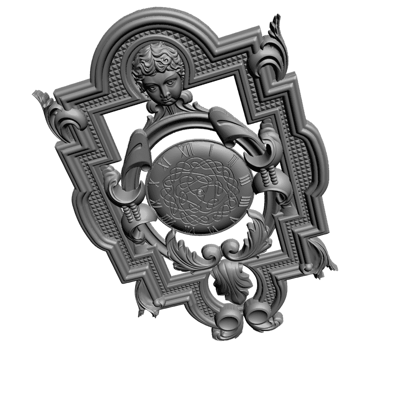 картинка Часы резные P3-027 3D-STL.COM