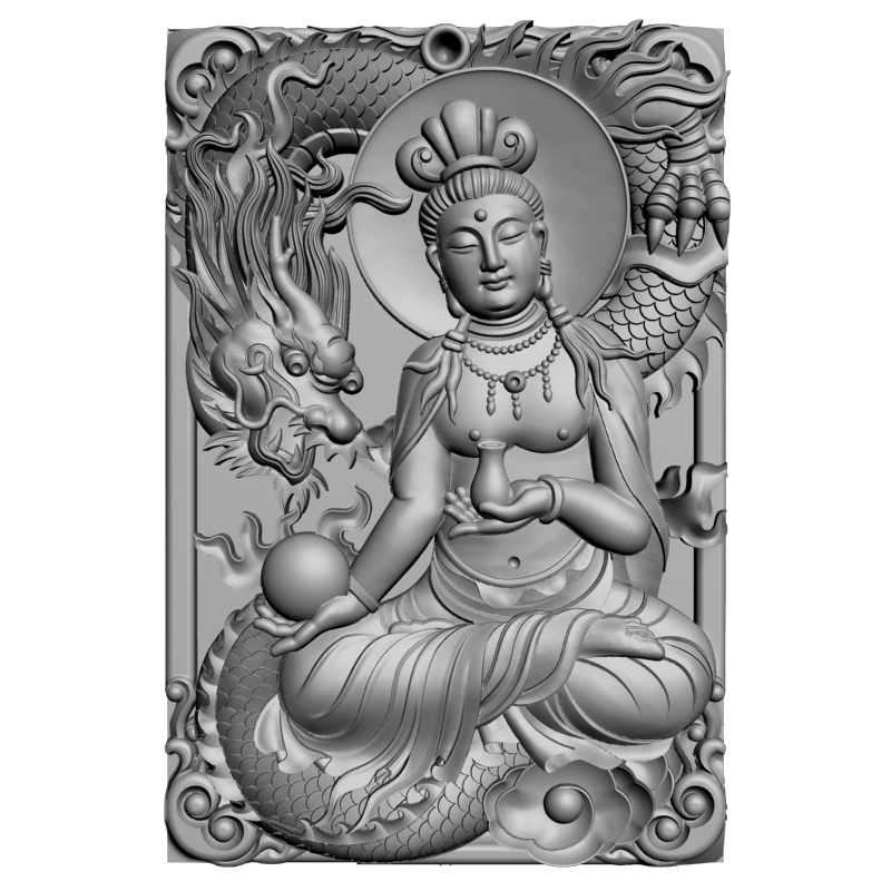 картинка Кван-инь дракон V9-105 3D-STL.COM