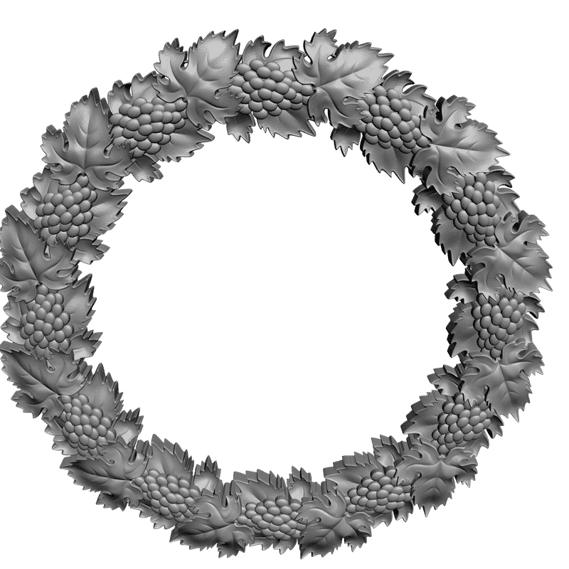 картинка Рама круглая резная D14-224 3D-STL.COM