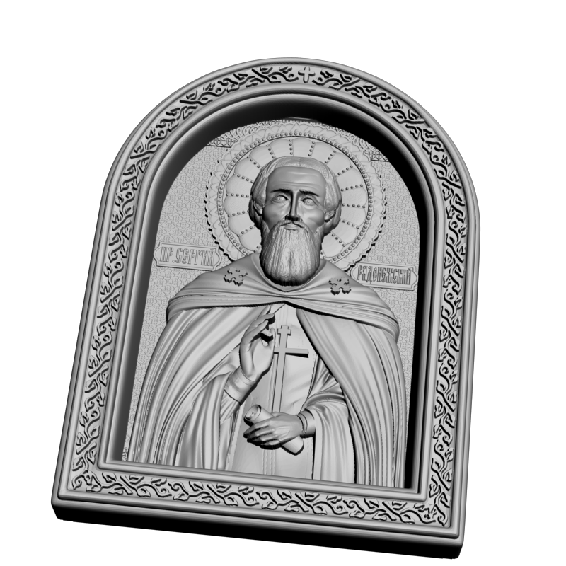 картинка Пр.Сергий Радонежский V3-368 3D-STL.COM