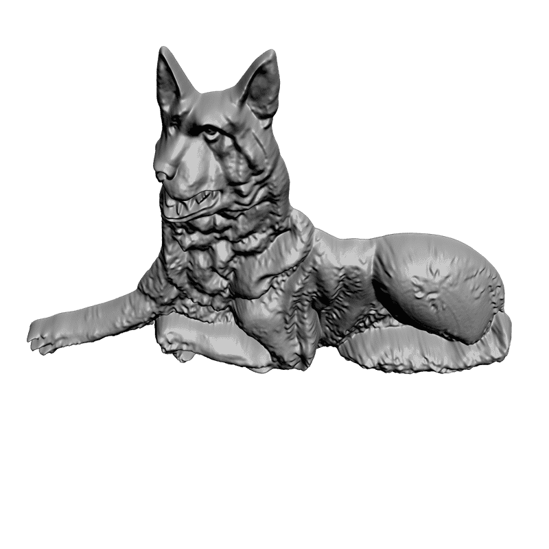 картинка Собака. Немецкая овчарка F1-069 3D-STL.COM