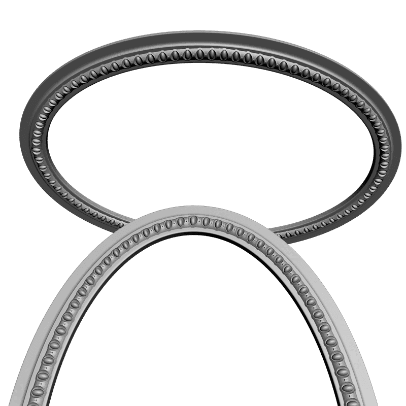 картинка Рамка овальная резная D14-037 3D-STL.COM