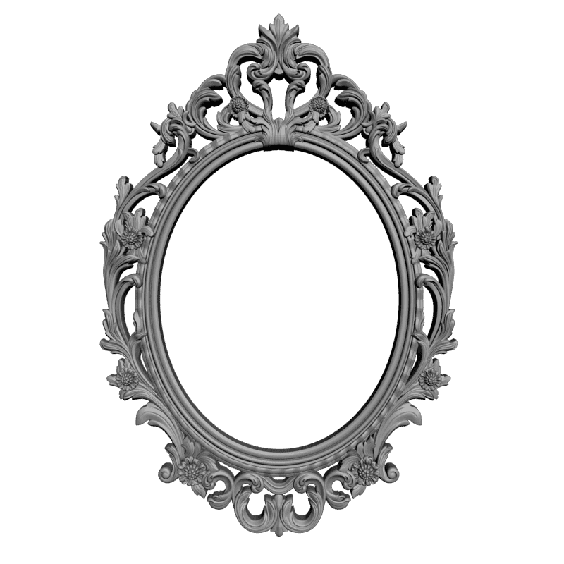 картинка Рама овальная под зеркало D14-309 3D-STL.COM