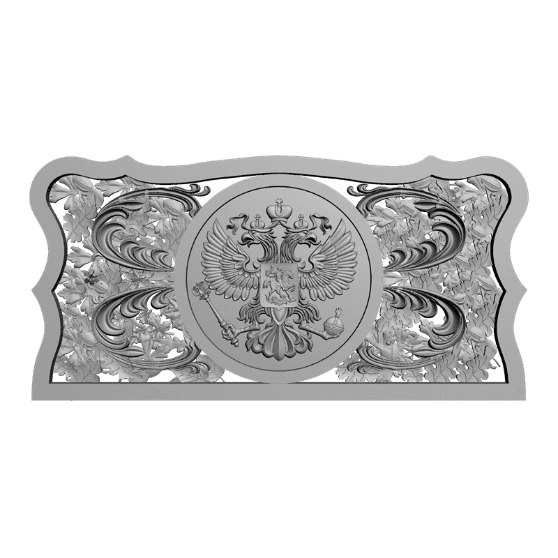картинка Нарды с гербом РоссииPI2-023 3D-STL.COM
