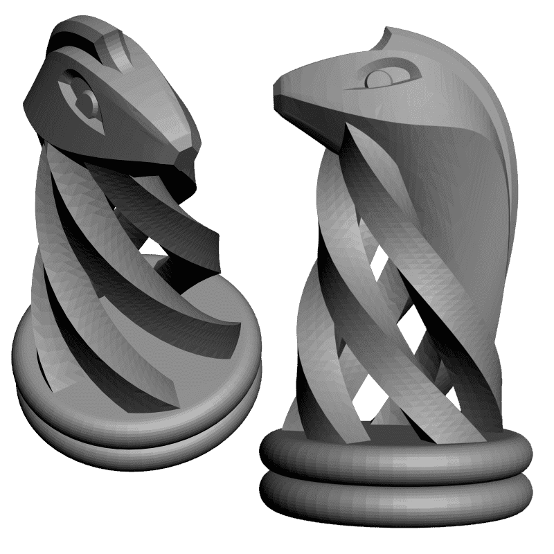 картинка Набор шахмат. Спиральные PI3-089 3D-STL.COM