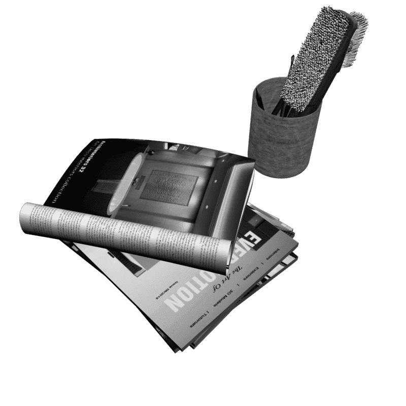 картинка Журналы и карандаши P4-255 3D-STL.COM