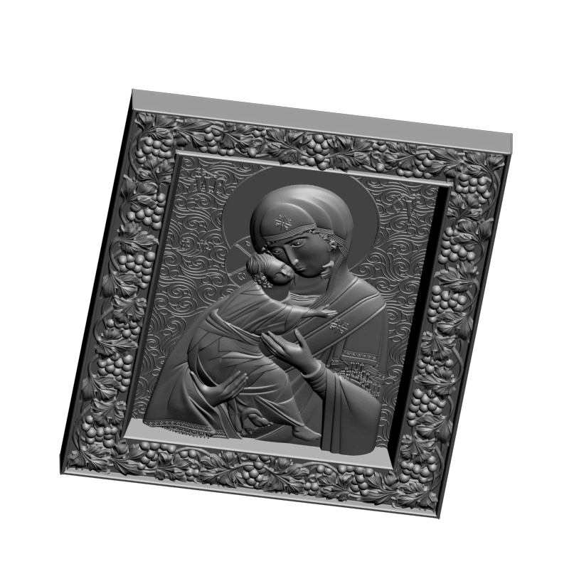картинка Владимирская Божья Матерь V3-466 3D-STL.COM