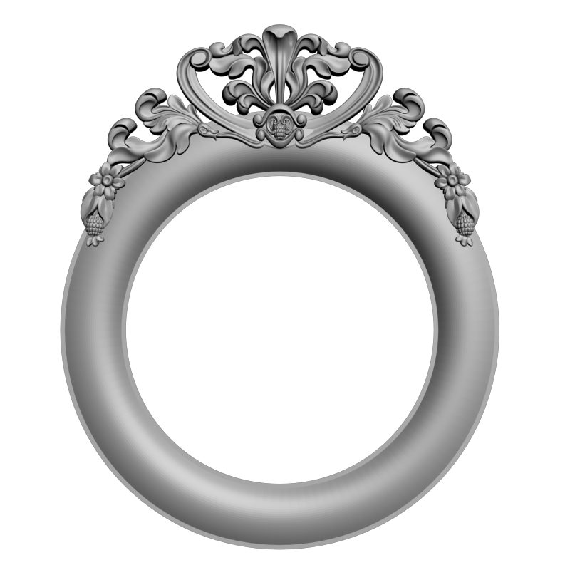 картинка Рама резная круглая D14-402 3D-STL.COM
