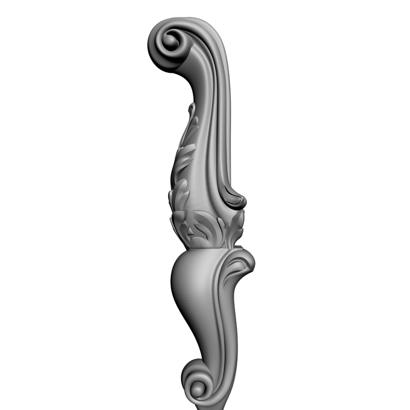 картинка Ножка мебельная резная M6-129 3D-STL.COM