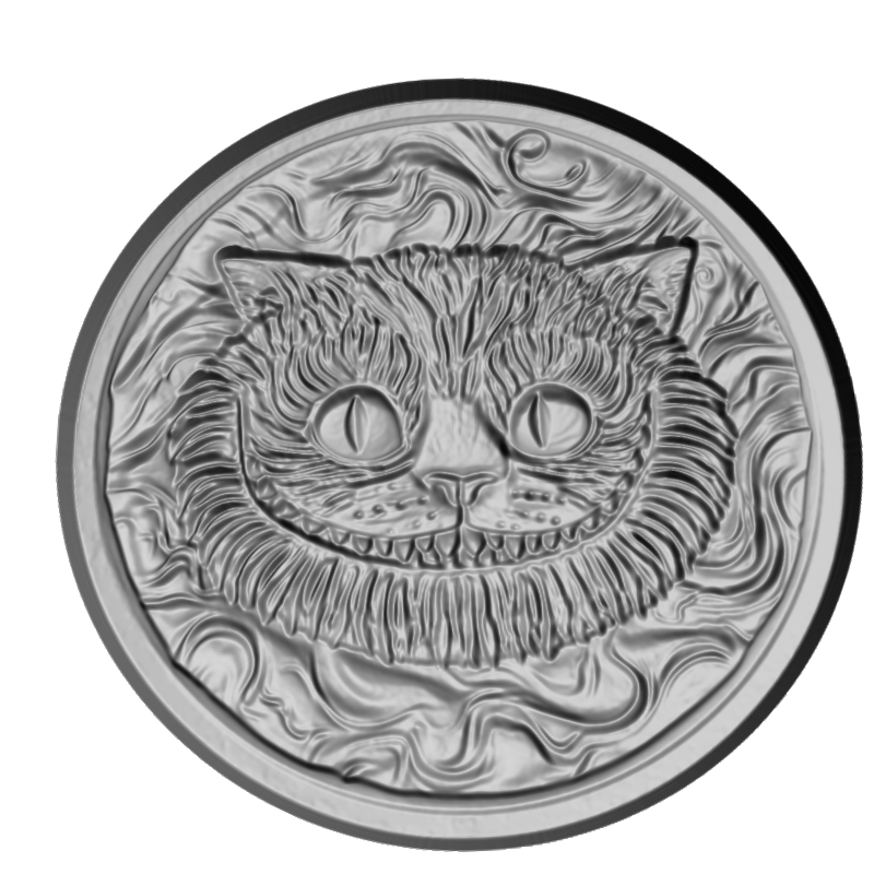картинка Медальон Чеширский кот RY6-068 3D-STL.COM
