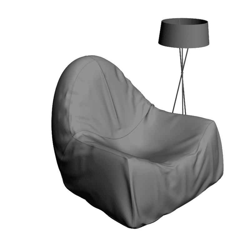 картинка Кресло-мешок с торшером M3-061 3D-STL.COM