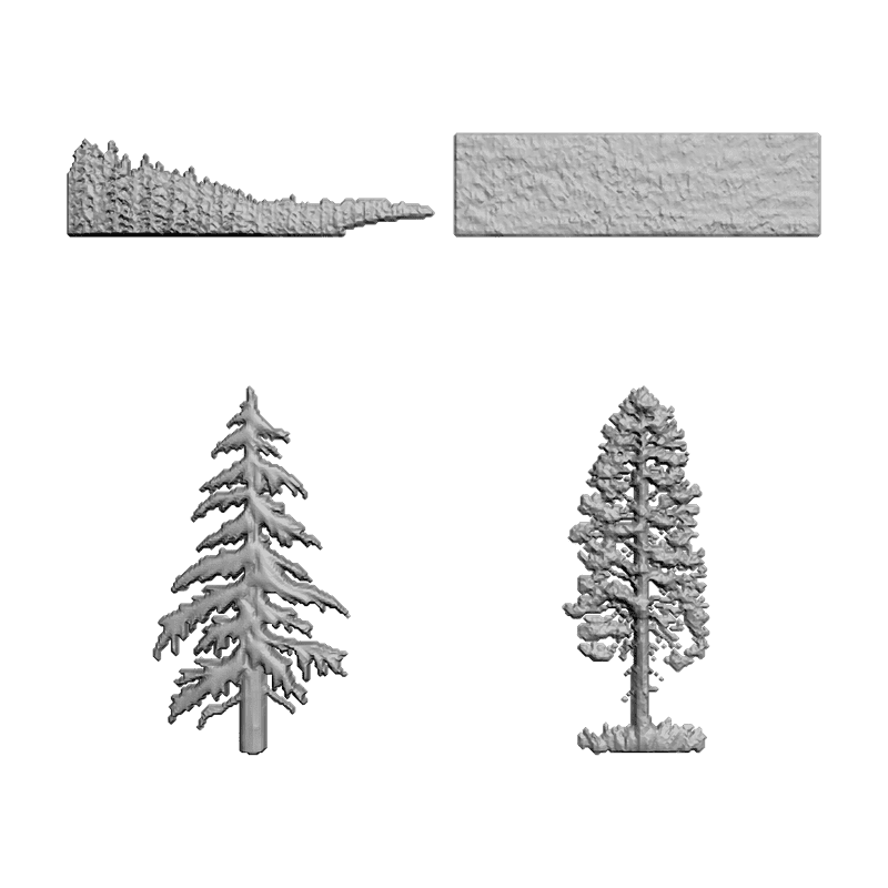 картинка Дерево. Набор №5 F4-015 3D-STL.COM