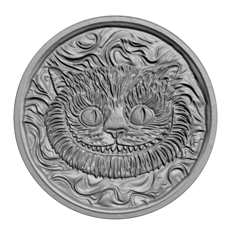 картинка Медальон Чеширский кот RY6-068 3D-STL.COM