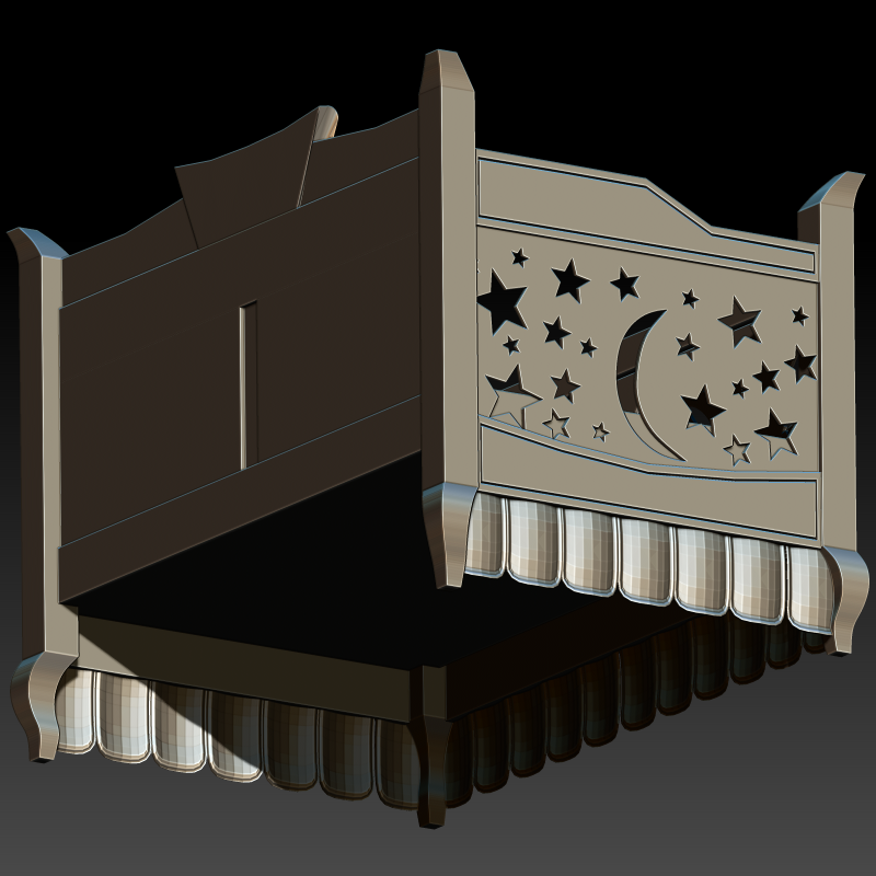 картинка Детская кроватка Колыбель 3D-STL.COM
