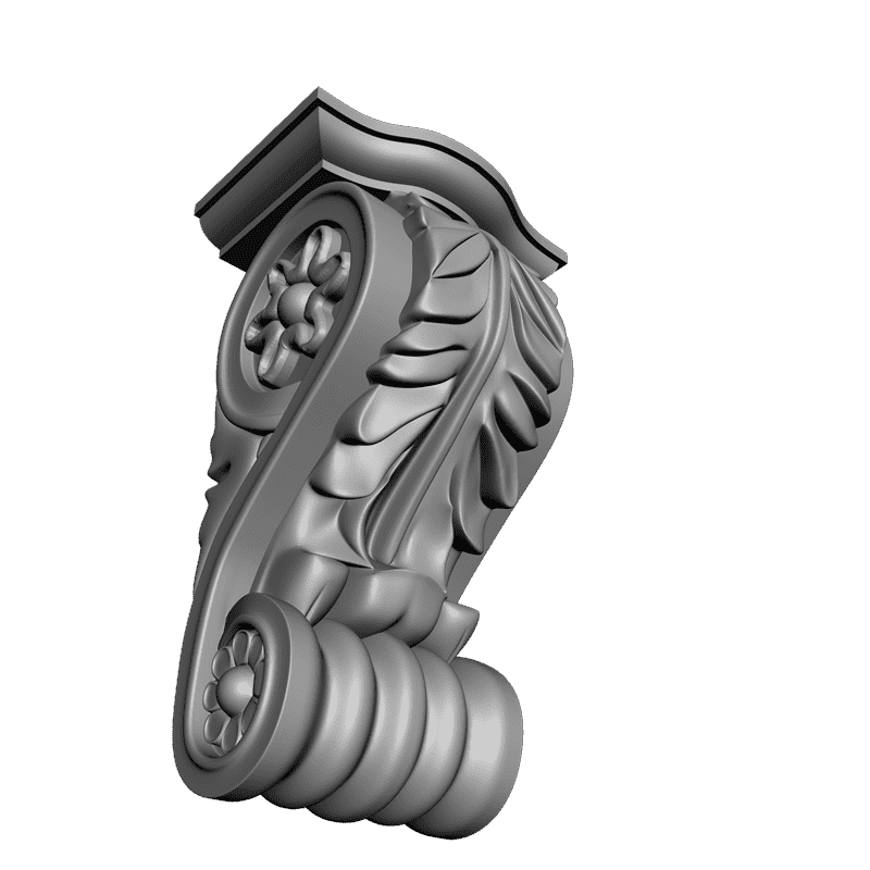 картинка Кронштейн резной D9-047 3D-STL.COM