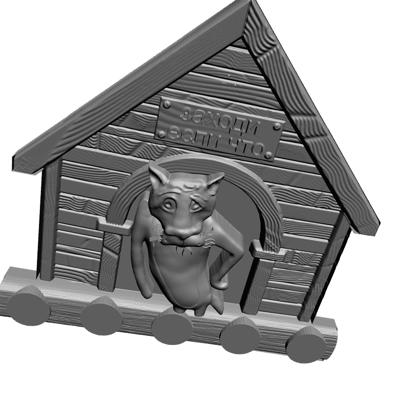 картинка Ключница Волк P4-032 3D-STL.COM