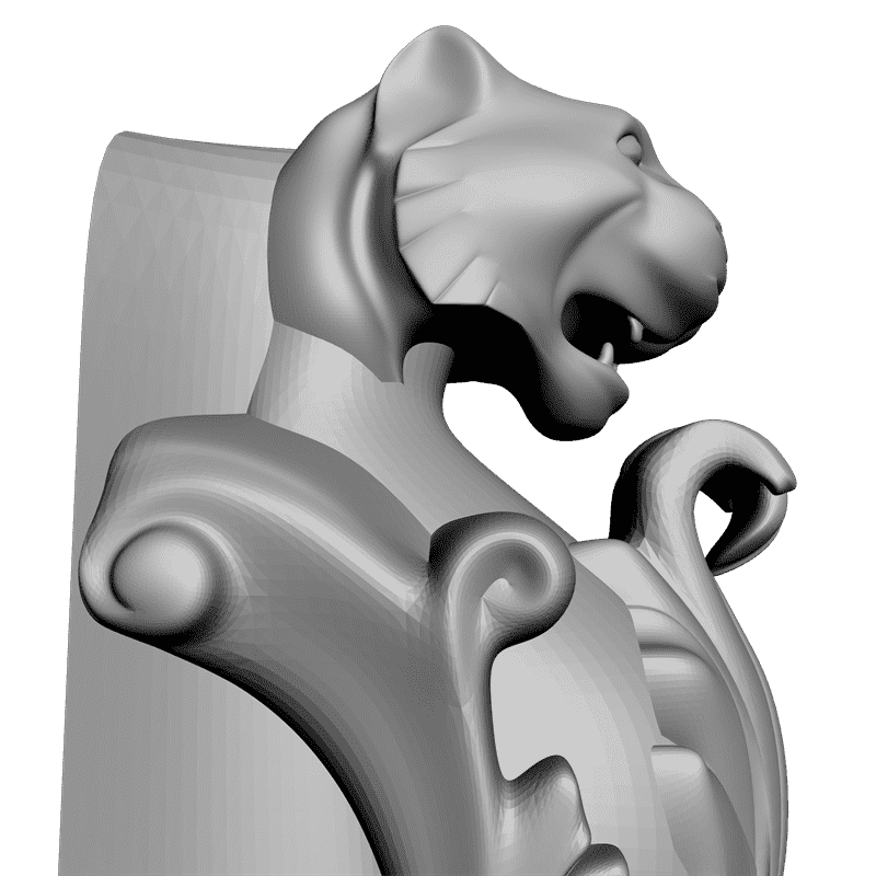 картинка Столб Тигр D17-016 3D-STL.COM