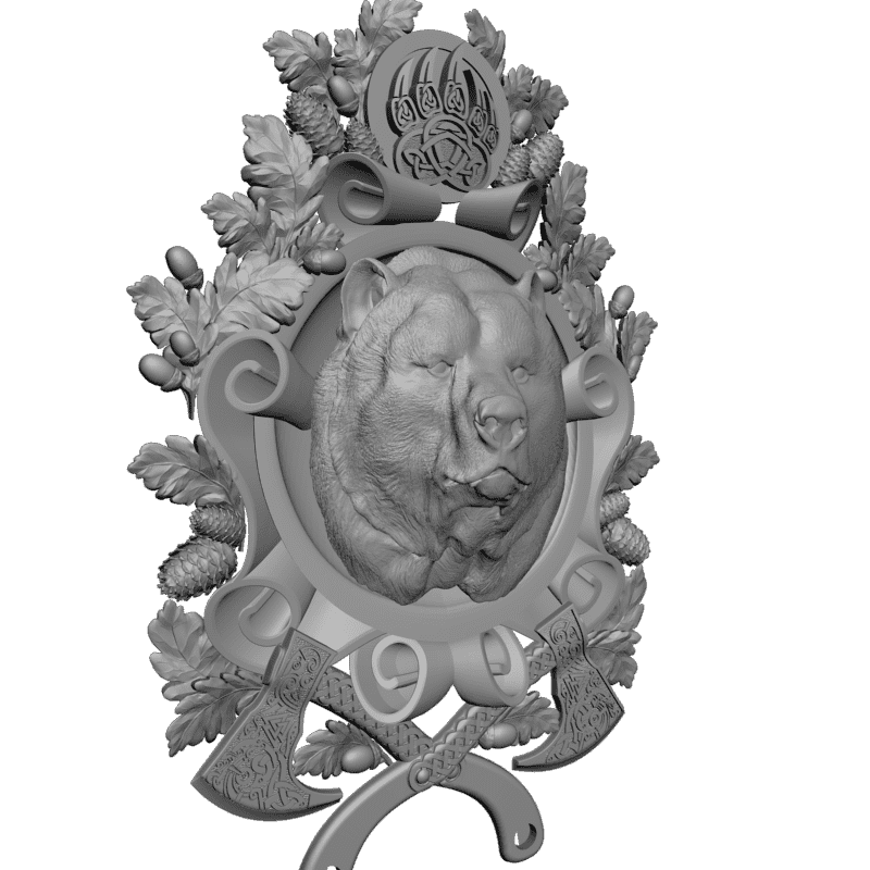 картинка Медведь гризли F1-145 3D-STL.COM