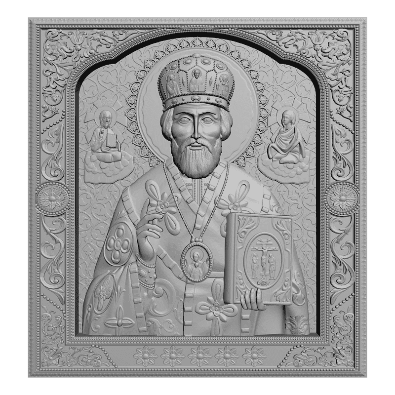 картинка Святой Николай Чудотворец V3-237 3D-STL.COM